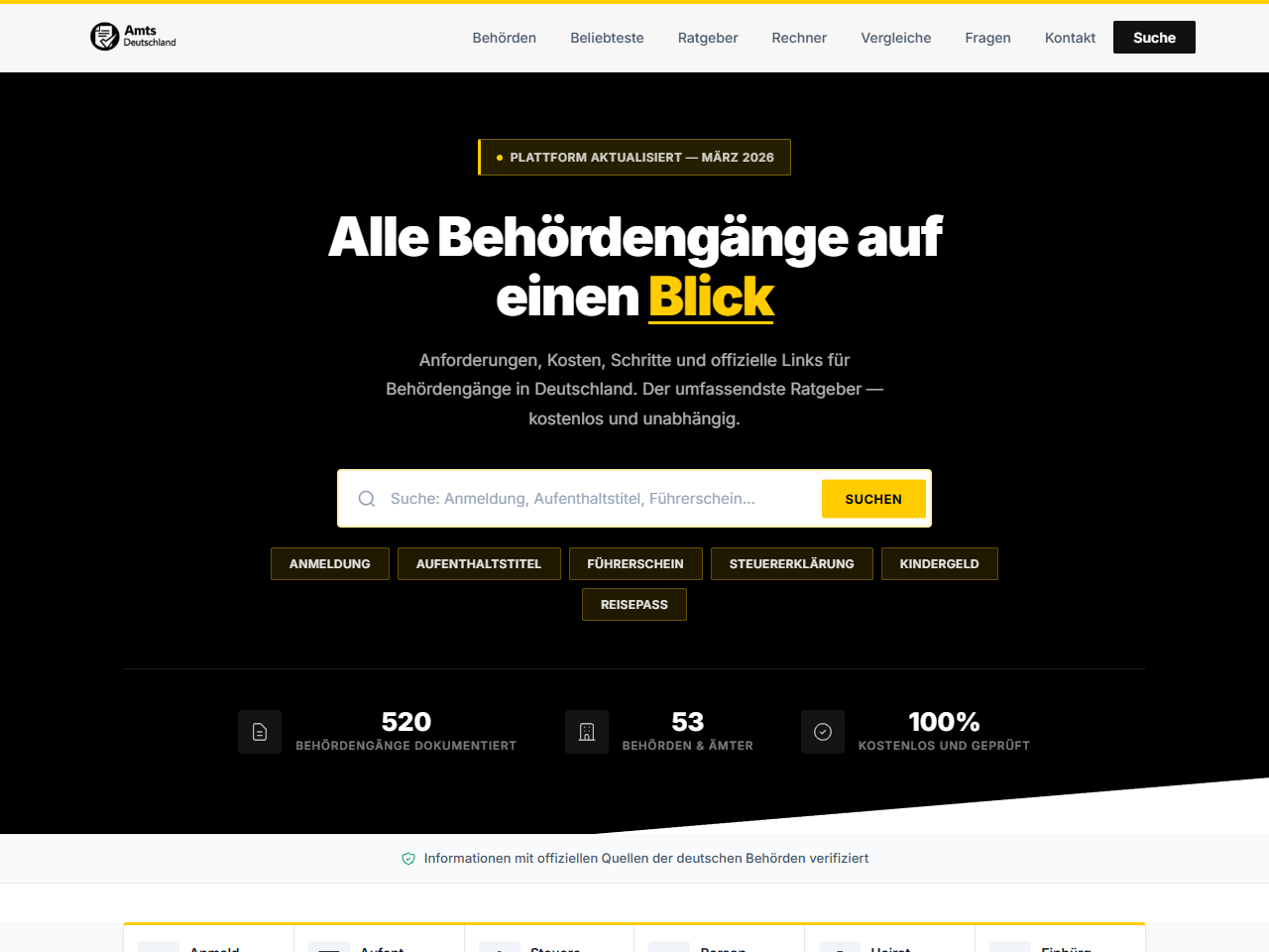 Amts Deutschland — Portal de tramites gubernamentales de Alemania
